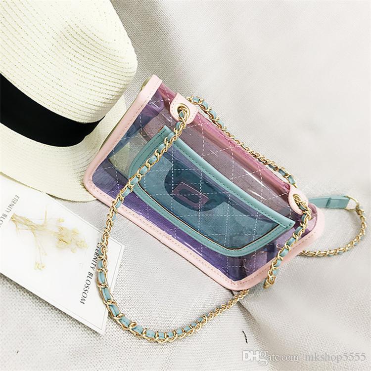High Quality Designer Cross body Bags Laser Flash PVC Handbag Fashion Rainbow Transparent Bags Shoulder Bags Wallet Small Purse Tote Bag, Black;red
High Quality Designer Cross body Bags Laser Flash PVC Handbag Fashion Rainbow Transparent Bags Shoulder Bags Wallet Small Purse Tote Bag, Black;red