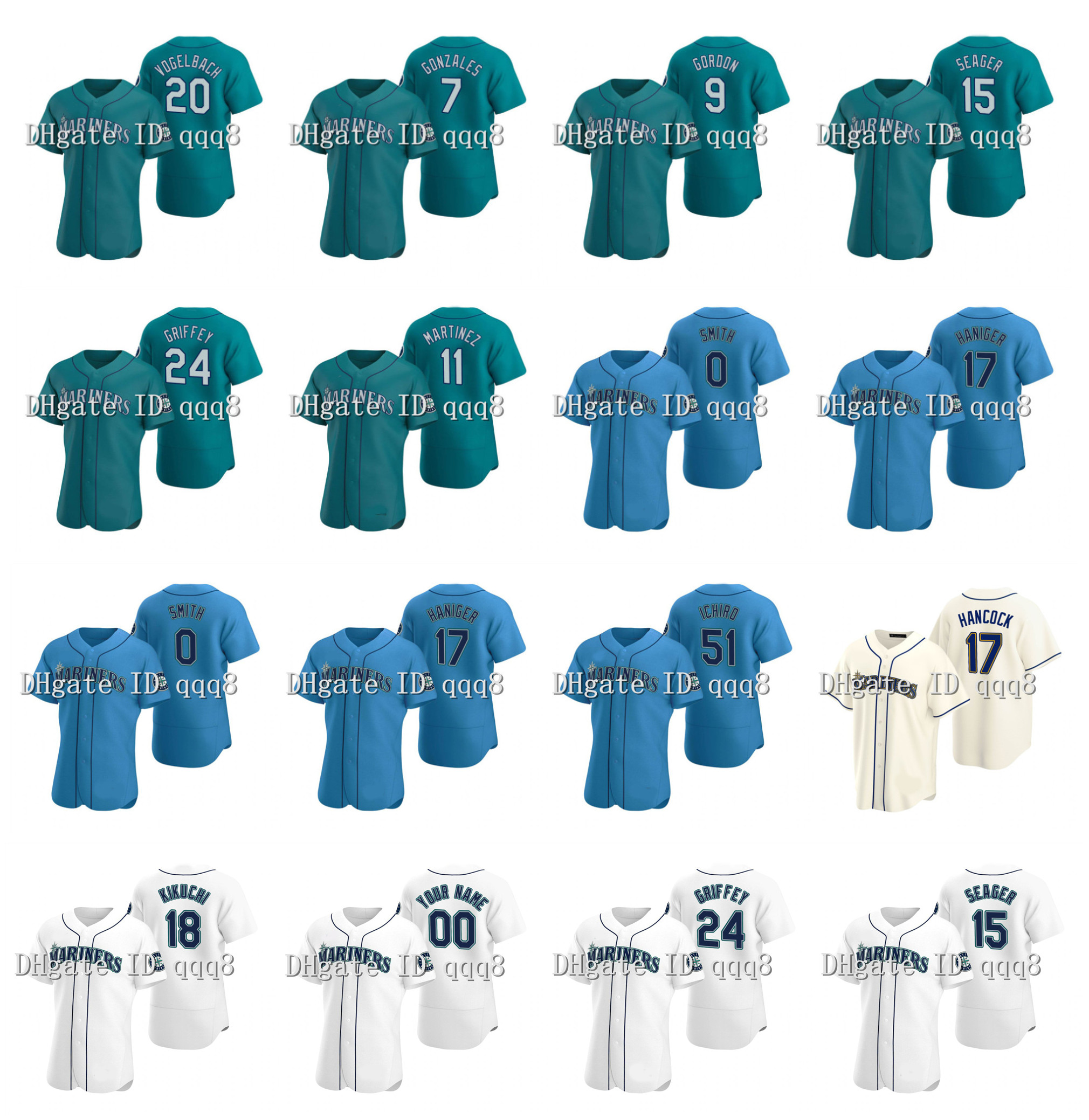 Men Women Mariners Jersey 24 Ken Griffey Jr. 11 Edgar Martinez 0 Mallex Smith 7 Marco Gonzales 9 Dee Gordon Vogelbach Kyle Seager Baseball
Men Women Mariners Jersey 24 Ken Griffey Jr. 11 Edgar Martinez 0 Mallex Smith 7 Marco Gonzales 9 Dee Gordon Vogelbach Kyle Seager Baseball
