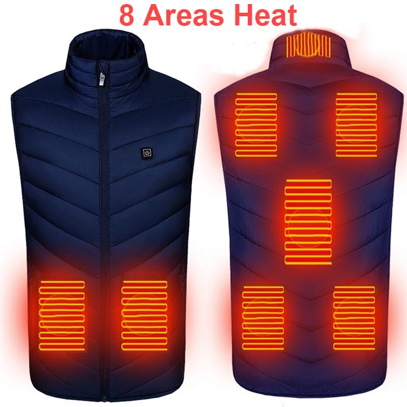 8 Areas Heated Vest Outdoor Flexible Thermal Smart Heating Cotton Vest Winter USB Infrared Electric Heat Clothes For Adult 2020, Black
8 Areas Heated Vest Outdoor Flexible Thermal Smart Heating Cotton Vest Winter USB Infrared Electric Heat Clothes For Adult 2020, Black