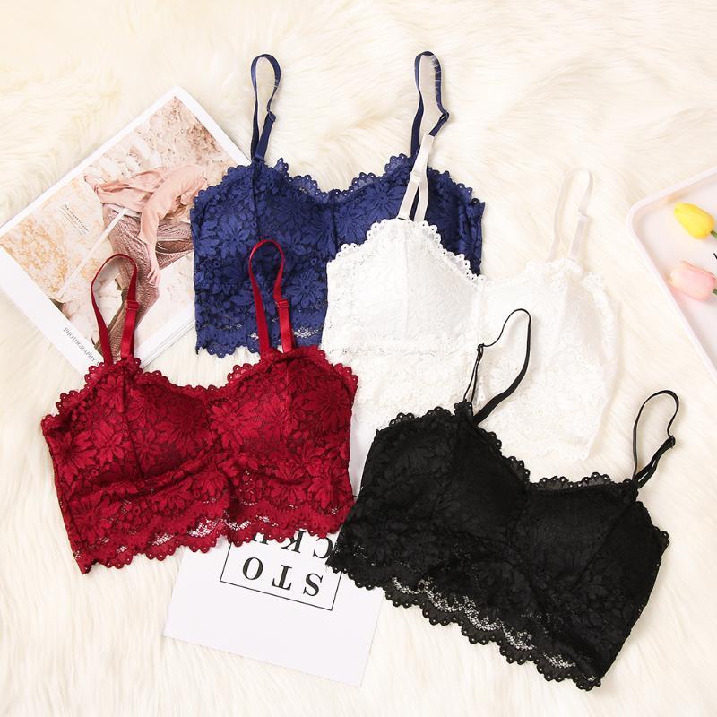 2020 Hot Sexy Bra Female Lace Bralette Sexy Lingerie Underwear Wireless Padded Seamless Bra Ultra Strap Padded Bras for Women1
2020 Hot Sexy Bra Female Lace Bralette Sexy Lingerie Underwear Wireless Padded Seamless Bra Ultra Strap Padded Bras for Women1