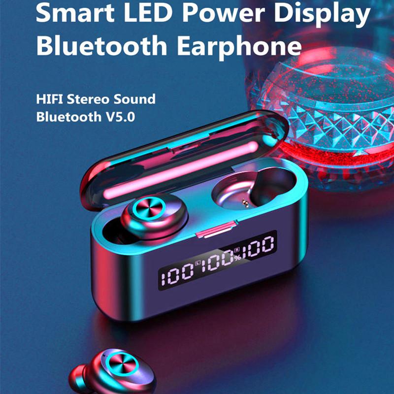 Bluetooth Earphones TWS Wireless Headphones 2000mAh Charging Box Sports Waterproof Headsets HiFi Stereo Earbuds with Microphones, White
Bluetooth Earphones TWS Wireless Headphones 2000mAh Charging Box Sports Waterproof Headsets HiFi Stereo Earbuds with Microphones, White