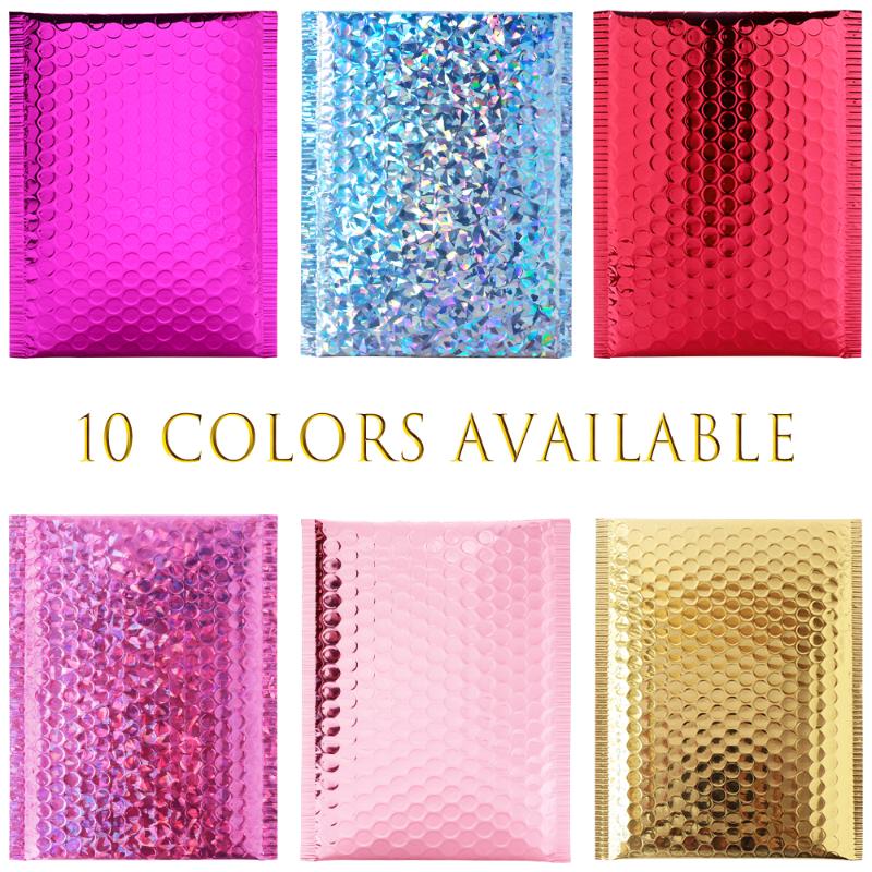 Gift Wrap 10Colors 10PCS/Pack 6x9'' 180x230mm Aluminum Metallic Foil Bubble Mailer CD/Eyelash Packaging Padded Envelope Bags
Gift Wrap 10Colors 10PCS/Pack 6x9'' 180x230mm Aluminum Metallic Foil Bubble Mailer CD/Eyelash Packaging Padded Envelope Bags