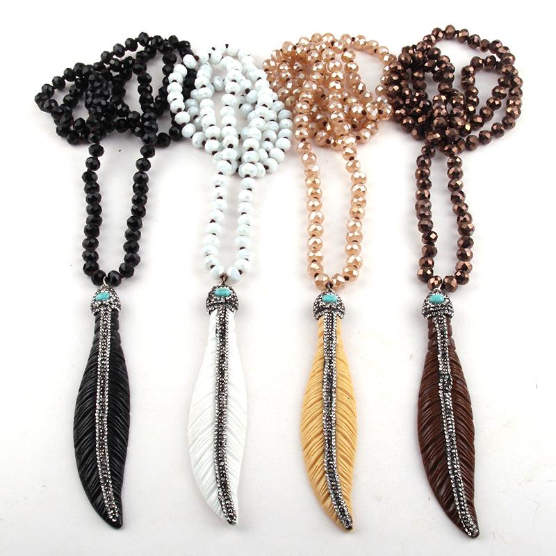 Fashion Fashion Bohemian Jewelry Crystal Glass Long Knotted Paved Leaves Pendant Necklaces For Women
Fashion Fashion Bohemian Jewelry Crystal Glass Long Knotted Paved Leaves Pendant Necklaces For Women