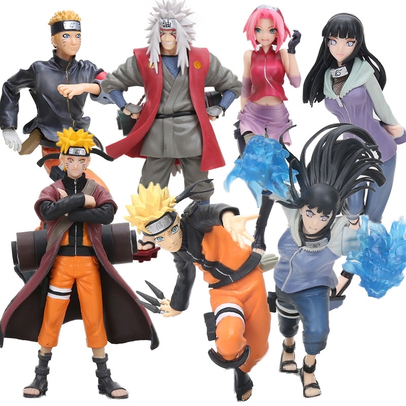 

Naruto Shippuden Uzumaki Naruto Gals Hyuuga Hinata Jiraiya Haruno Figurine Naruto PVC Figures Toy Collection Model Dolls Y200421