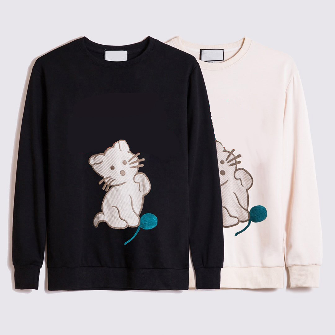Cute Cat Hoodies 20FW Round Neck Trend Letter Animal Embroidery Pattern High Quality Fashion Women's Sweater 2 Colors Size M-2XL--, Black
Cute Cat Hoodies 20FW Round Neck Trend Letter Animal Embroidery Pattern High Quality Fashion Women's Sweater 2 Colors Size M-2XL--, Black