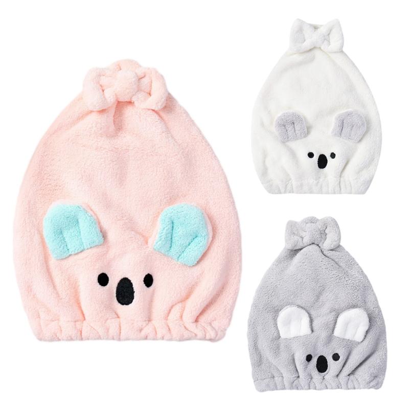 Coral Velvet Hair Drying Cap Cute Cartoon Koala Embroidery Microfiber Super Absorbent Turban Wrap Towel Bath Shower Hat for, Gy
Coral Velvet Hair Drying Cap Cute Cartoon Koala Embroidery Microfiber Super Absorbent Turban Wrap Towel Bath Shower Hat for, Gy