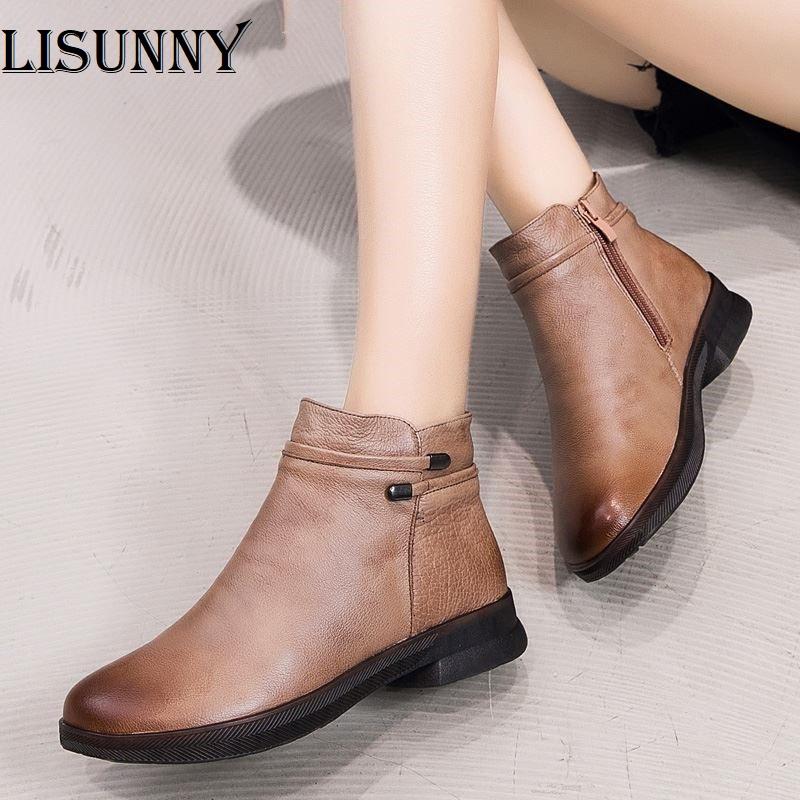 Women Boots Warm Genuine Leather Shoes 2020 Winter Vintage Handmade Ankle Boots Soft Casual Flat Heels Shoes Woman, 5895 black
Women Boots Warm Genuine Leather Shoes 2020 Winter Vintage Handmade Ankle Boots Soft Casual Flat Heels Shoes Woman, 5895 black