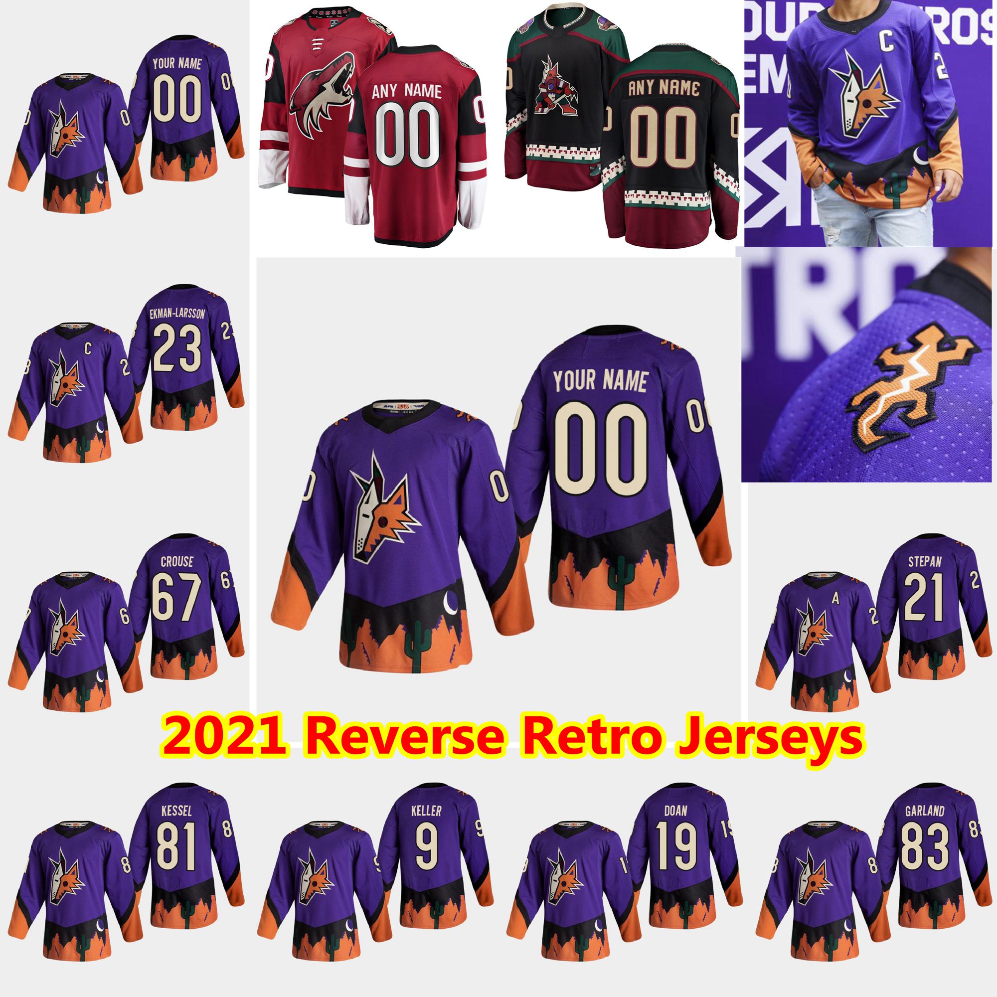 Arizona Coyotes 2021 Reverse Retro Hockey Jerseys Oliver Ekman-Larsson Jersey Conor Garland Jakob Chychrun Max Domi Oesterle Custom Stitched, Black;red
Arizona Coyotes 2021 Reverse Retro Hockey Jerseys Oliver Ekman-Larsson Jersey Conor Garland Jakob Chychrun Max Domi Oesterle Custom Stitched, Black;red