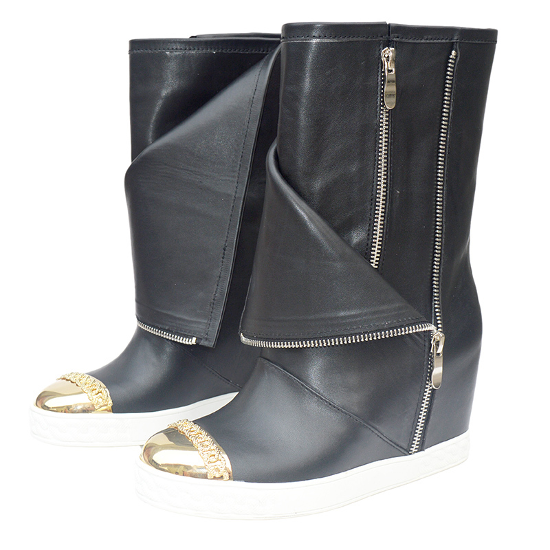 Roman Fashion Round Metal Gold Toe Royal Ankle Boots Double Zip Side High Rise Woman Winter Shoes Martin Bottine Hdc1, Black
Roman Fashion Round Metal Gold Toe Royal Ankle Boots Double Zip Side High Rise Woman Winter Shoes Martin Bottine Hdc1, Black