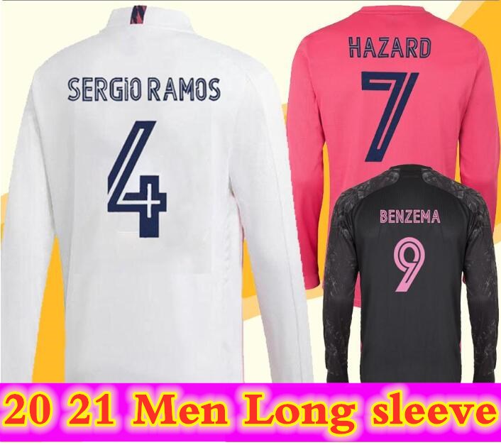 20 21 Real Madrid HAZARD MODRIC Long Sleeves Mens Soccer Jerseys RAMOS BENZEMA ISCO KROOS MARIANO Home Away 3rd Football Shirt, Black;yellow
20 21 Real Madrid HAZARD MODRIC Long Sleeves Mens Soccer Jerseys RAMOS BENZEMA ISCO KROOS MARIANO Home Away 3rd Football Shirt, Black;yellow