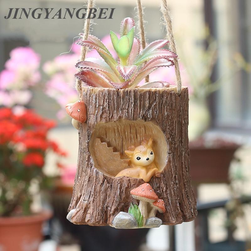 Swing Stump FLOWER POT Plants Resin Vase Succulent Planter hanging Pot Animal Bonsai Cactus Home Wedding Decoration Craft
Swing Stump FLOWER POT Plants Resin Vase Succulent Planter hanging Pot Animal Bonsai Cactus Home Wedding Decoration Craft