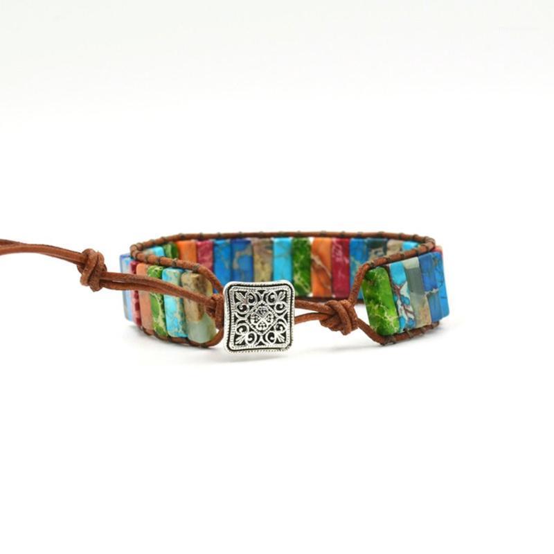 Natural Stone Handmade Multicolor Chakra Bracelet Jewelry Beads-tubes Single-layer Leather Wrap Bracelet Ethnic Style1
Natural Stone Handmade Multicolor Chakra Bracelet Jewelry Beads-tubes Single-layer Leather Wrap Bracelet Ethnic Style1