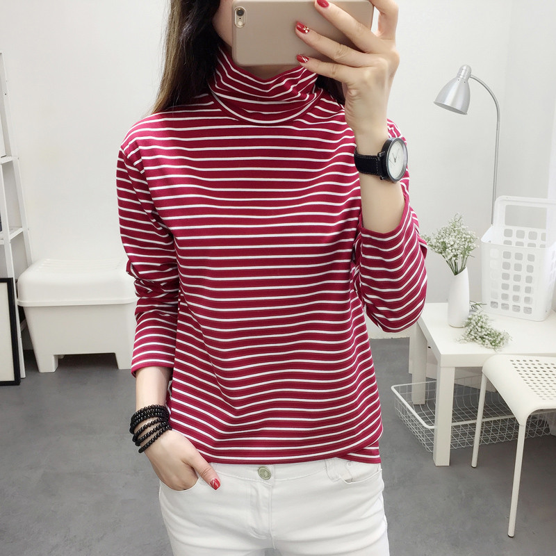 2021 New High-fashion Turtleneck Female t of Striped Women Cotton Hot Fall Femme Casual T-shirts Thin Tops Wxf696 Xmrt, Black 8803
2021 New High-fashion Turtleneck Female t of Striped Women Cotton Hot Fall Femme Casual T-shirts Thin Tops Wxf696 Xmrt, Black 8803