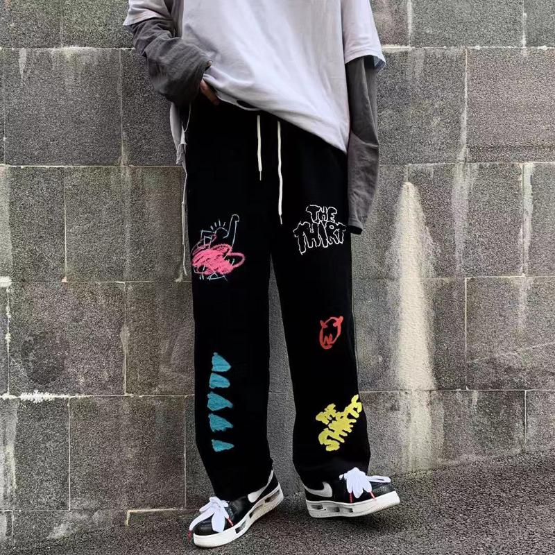2021 New Summer Autumn Casual male pants Woman Long Trousers Cowboy Female Loose Streetwear Graffiti Print Pants, Sky blue
2021 New Summer Autumn Casual male pants Woman Long Trousers Cowboy Female Loose Streetwear Graffiti Print Pants, Sky blue