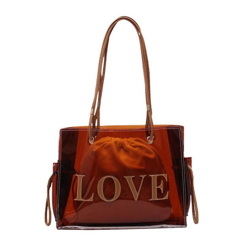Fashion Tote Bag Top-handle Cosmetic Bags For Women Large Clear Tote Bag for Women Handbags Transparent Jelly handbag New Fashion Bags, As pic
Fashion Tote Bag Top-handle Cosmetic Bags For Women Large Clear Tote Bag for Women Handbags Transparent Jelly handbag New Fashion Bags, As pic
