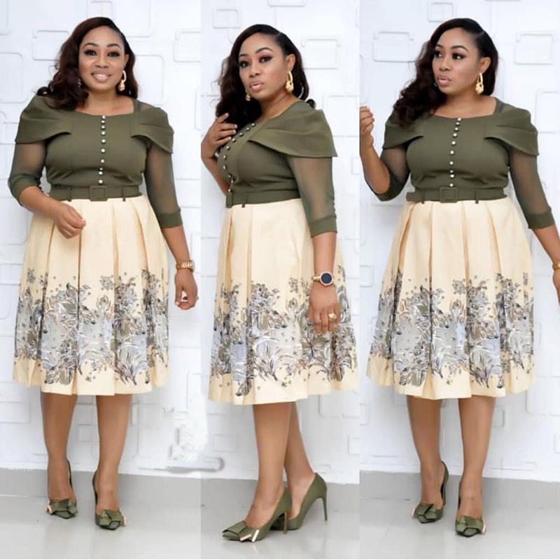 hgte 2021 new autumn fashion style african women's print large size dress xl-3xl business party temperament dress, Black;gray
hgte 2021 new autumn fashion style african women's print large size dress xl-3xl business party temperament dress, Black;gray