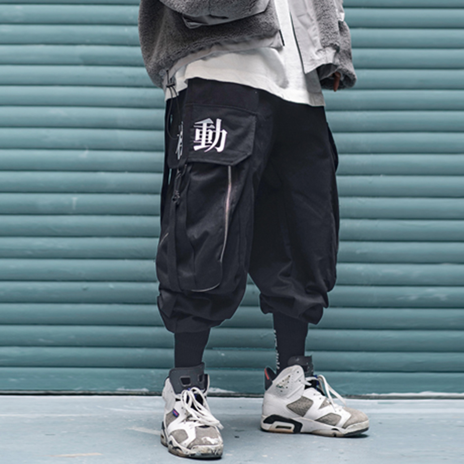 11 BYBB'S DARK Multi Pocket Hip Hop Pants Men Ribbon Elastic Waist Harajuku Streetwear Joggers Mens Trousers Techwear Pants 201125