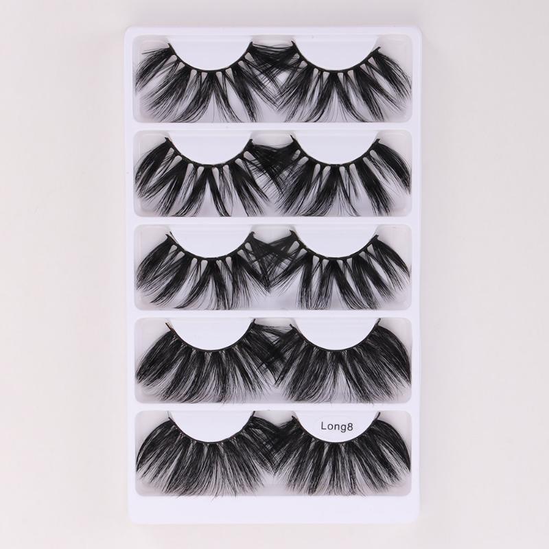 5 Pairs 25MM 3D Wispies Mink Hair False Eyelashes Handmade Super Long Soft Fluffy Volume Lashes Extension Makeup Tools
5 Pairs 25MM 3D Wispies Mink Hair False Eyelashes Handmade Super Long Soft Fluffy Volume Lashes Extension Makeup Tools