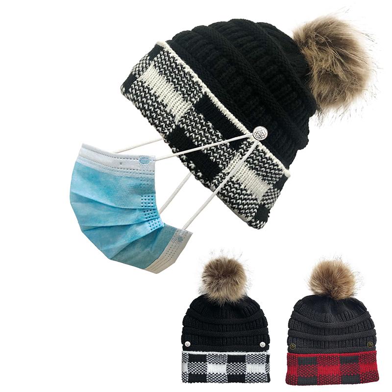 Casual Plaid Patchwork Can Hang Masks Hat With Button For Women Winter Outdoor Hairball Warm Knitted Ski Cap Beanie Hats, Black
Casual Plaid Patchwork Can Hang Masks Hat With Button For Women Winter Outdoor Hairball Warm Knitted Ski Cap Beanie Hats, Black