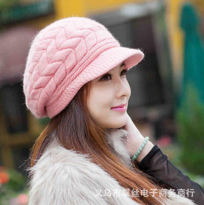 Knit Hat WOMEN'S Winter Hair Blend Beret Double Layer Thick Plus Velvet Wool Cap Cotton Cap, Purple
Knit Hat WOMEN'S Winter Hair Blend Beret Double Layer Thick Plus Velvet Wool Cap Cotton Cap, Purple