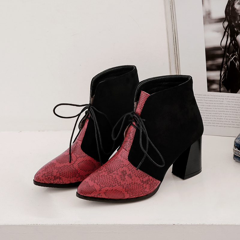 Ins female hot ankle plus size 22-28cm herd snake sews high-heeled boots Europe and America women's fashion shoes PTXR, Red-winter
Ins female hot ankle plus size 22-28cm herd snake sews high-heeled boots Europe and America women's fashion shoes PTXR, Red-winter