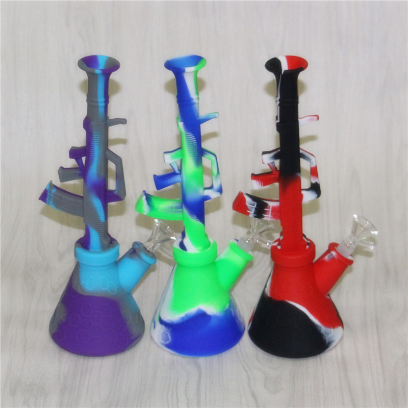 10.6'' machine gun shape ak47 water pipes portable silicone water bong unbreakable shisha hookah tobacco smoking pipes with 14mm joint bowl
10.6'' machine gun shape ak47 water pipes portable silicone water bong unbreakable shisha hookah tobacco smoking pipes with 14mm joint bowl