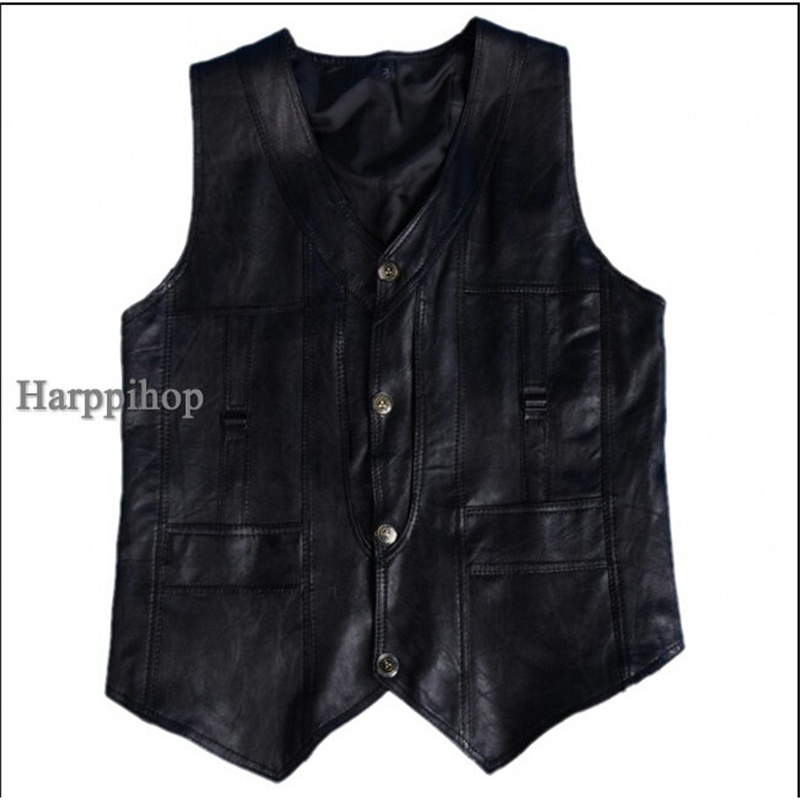 Winter jacket Men genuine sheepskin leather vest spring and summer vest fur male genuine leather plus size 5XL inter men coat 201216