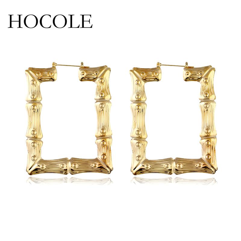 HOCOLE Punk Style Personality Big Hoop Earrings Statement Metal Gold Color Large Square Earrings for Women 2020 Fashion Jewelry
HOCOLE Punk Style Personality Big Hoop Earrings Statement Metal Gold Color Large Square Earrings for Women 2020 Fashion Jewelry