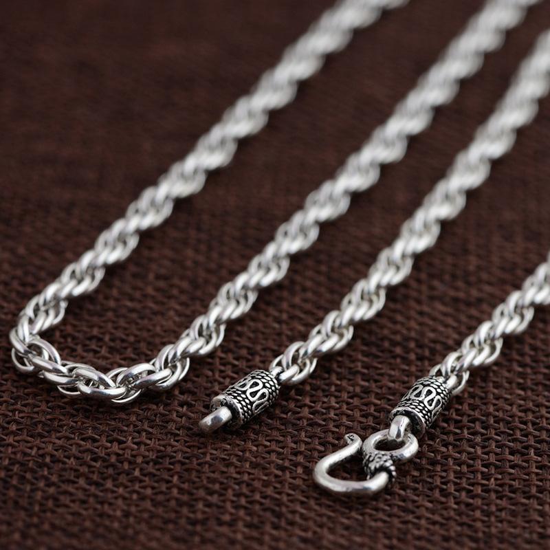 FNJ 925 Silver Chain For Jewelry Making 4mm Vintage 100% Pure Sterling Silver Rope Necklace Men Good Luck
FNJ 925 Silver Chain For Jewelry Making 4mm Vintage 100% Pure Sterling Silver Rope Necklace Men Good Luck