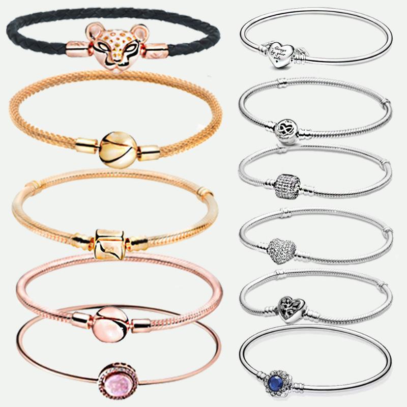 Other Bracelets Big Promotion 925 Sterling Silver Bracelet Rose Golden Color Daisy Flower Barrel Clasp Snake Chain Women Jewelry
Other Bracelets Big Promotion 925 Sterling Silver Bracelet Rose Golden Color Daisy Flower Barrel Clasp Snake Chain Women Jewelry