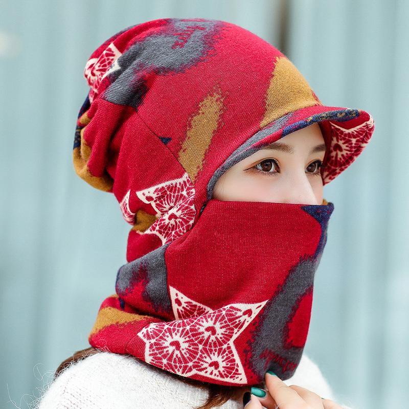 Winter Mask Hat Scarf Set Thick Warm Women Winter Accessories Fleece Inside Knitted Hat Scarf Set 3pcs Riding Hats, Five pointed star orange red
Winter Mask Hat Scarf Set Thick Warm Women Winter Accessories Fleece Inside Knitted Hat Scarf Set 3pcs Riding Hats, Five pointed star orange red