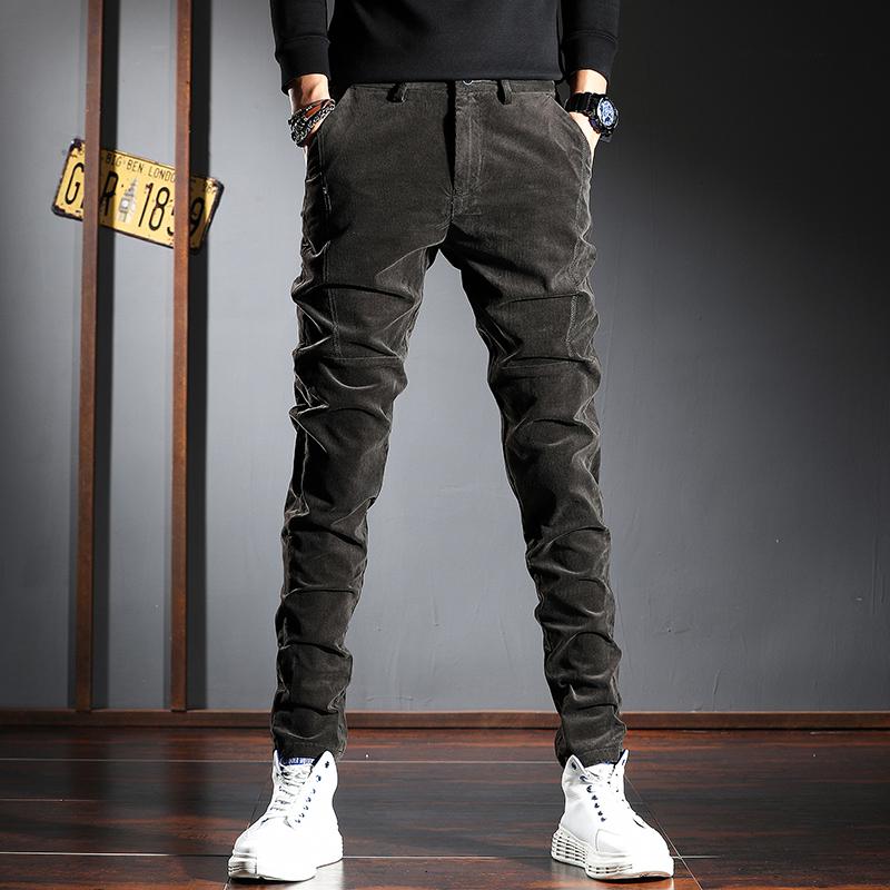 Korean Style Fashion Men Jeans Elastic Slim Fit Casual Corduroy Pencil Pants Classical Vintage Designer Leisure Smart Trousers, Black
Korean Style Fashion Men Jeans Elastic Slim Fit Casual Corduroy Pencil Pants Classical Vintage Designer Leisure Smart Trousers, Black