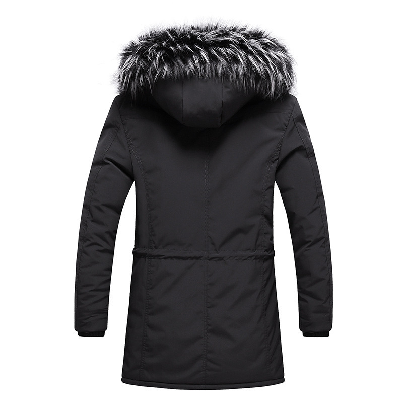 Men Thick Parka Coat Men's Winter Warm Hooded Fur Collar Parkas Male Multi Pocket Parkas Coat jaqueta masculina bomber 201128