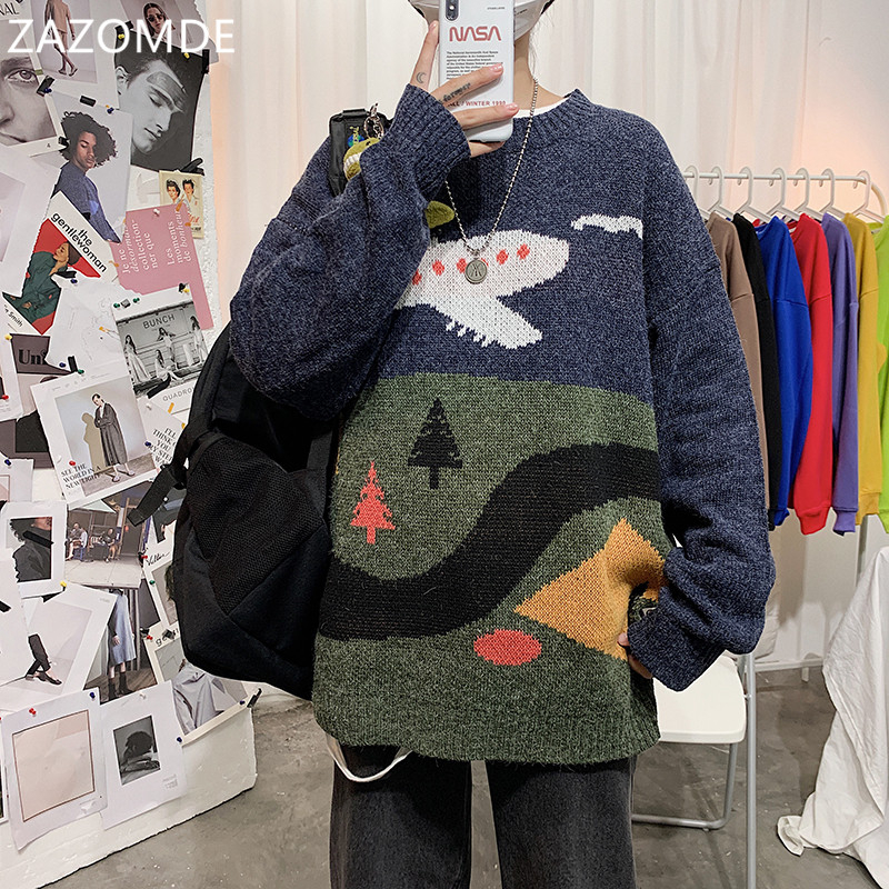 ZAZOMDE Hip Hop Men Sweaters Retro Cartoon Plane Pattern O-neck Oversize Acrylic Streetwear Autumn New Pullover Men' Sweaters 201201, A21black
ZAZOMDE Hip Hop Men Sweaters Retro Cartoon Plane Pattern O-neck Oversize Acrylic Streetwear Autumn New Pullover Men' Sweaters 201201, A21black