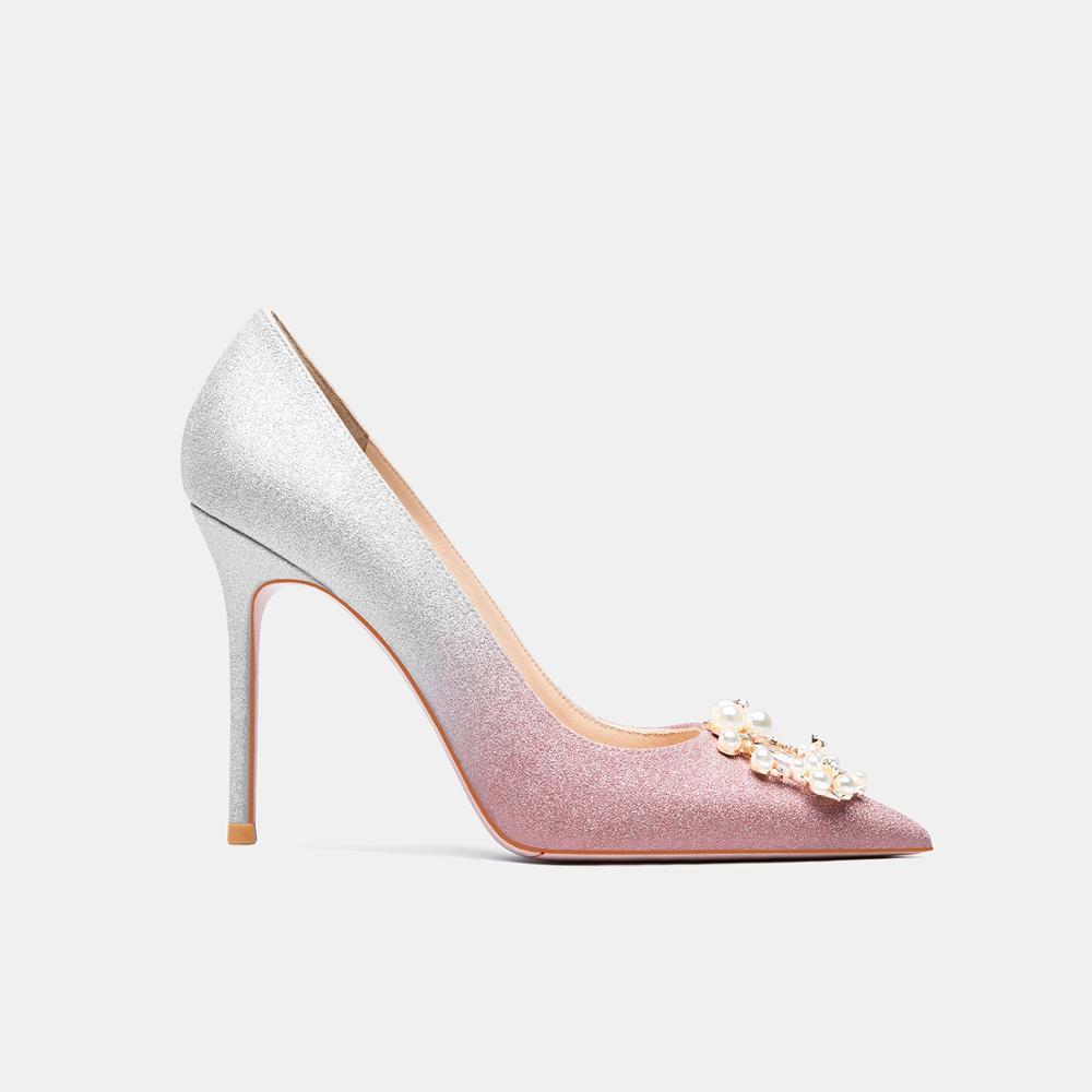 Fashionable Fret Women's Sexy Pink Lady Glitter Strass Toes Pointy Stripper Stiletto Wedding Shoes Bride's 10cm H44n, Ten centimeters
Fashionable Fret Women's Sexy Pink Lady Glitter Strass Toes Pointy Stripper Stiletto Wedding Shoes Bride's 10cm H44n, Ten centimeters