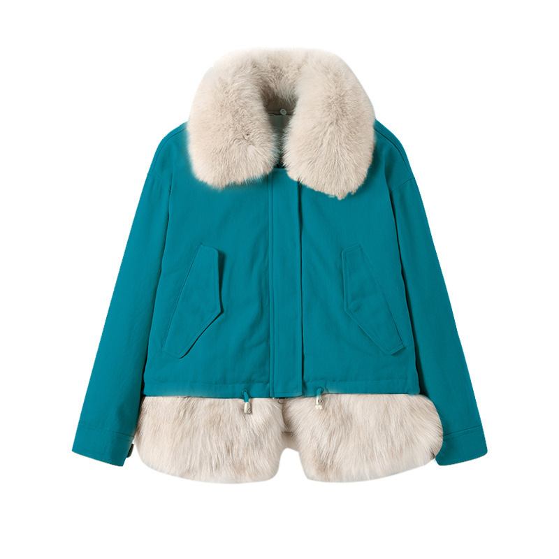 Real fashionable velvet-lined winter women's jackets big fox collar warm parkas removable fur lining f2076 coat, Kaki
Real fashionable velvet-lined winter women's jackets big fox collar warm parkas removable fur lining f2076 coat, Kaki
