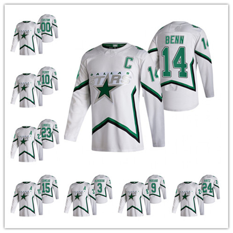 2021 Jamie Benn Dallas Stars Reverse Retro Tyler Seguin Heiskanen John Klingberg Corey Perry Esa Lindell Blake Comeau Mike Modano Jersey, White
2021 Jamie Benn Dallas Stars Reverse Retro Tyler Seguin Heiskanen John Klingberg Corey Perry Esa Lindell Blake Comeau Mike Modano Jersey, White