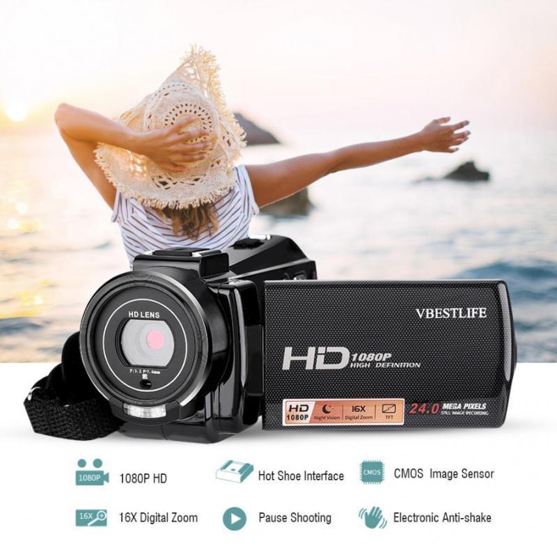 VBESTLIFE V7PLUS 1080P HD Wide Angle Digital Video Camera Camcorder with 3" LCD Sceen1, Us plug
VBESTLIFE V7PLUS 1080P HD Wide Angle Digital Video Camera Camcorder with 3" LCD Sceen1, Us plug