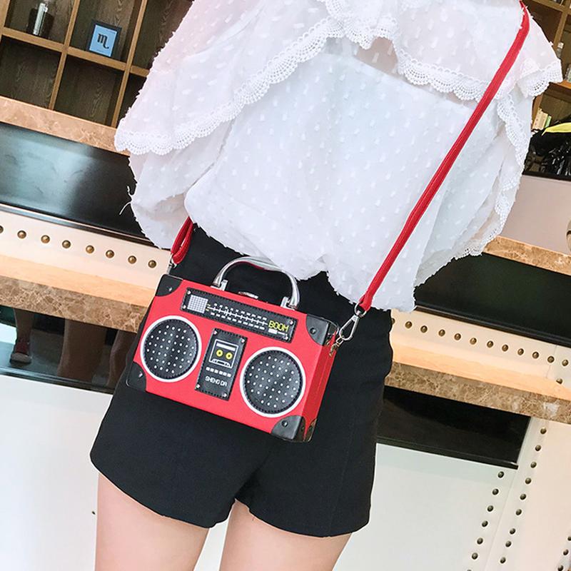 Retro Radio Box Fashion Ladies HandBag Personality Sequin Radio Rock Style Crossbody Bag Female Trend Designer Chic Shoulder Bag, Black
Retro Radio Box Fashion Ladies HandBag Personality Sequin Radio Rock Style Crossbody Bag Female Trend Designer Chic Shoulder Bag, Black