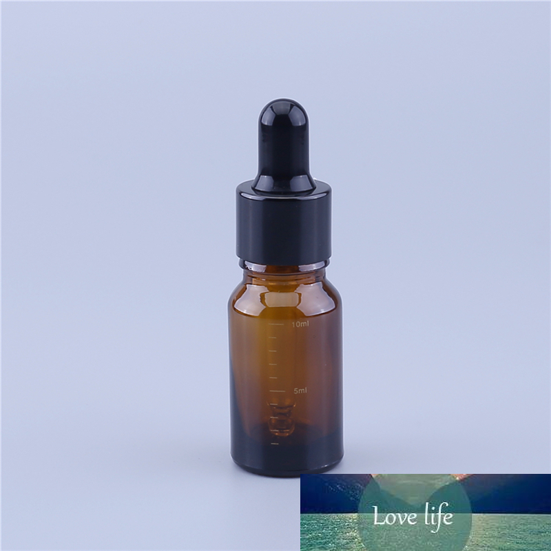 200pcs/lot Empty 10ML Scale Glass Serum Dropper Bottle 10cc Amber Blue Green Essential Oil Bottles with Scale on The Bottle