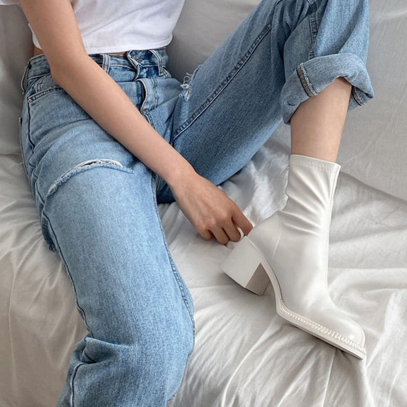 Lucyever vintage grande dedo do p chunky saltos femininas couro pu plataforma tornozelo botas senhoras zper elstico outono inverno B4GZ, White
Lucyever vintage grande dedo do p chunky saltos femininas couro pu plataforma tornozelo botas senhoras zper elstico outono inverno B4GZ, White
