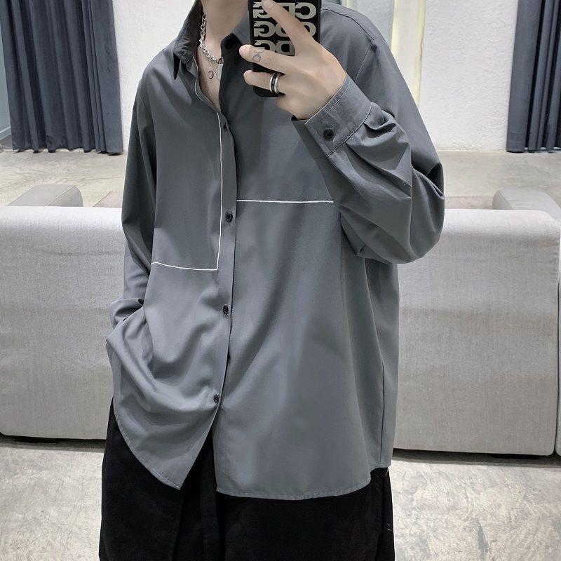 Men's shirt 2020 Autumn new slim solid color long sleeve shirt loose casual lapel personalized fashion youth men's wear, Black
Men's shirt 2020 Autumn new slim solid color long sleeve shirt loose casual lapel personalized fashion youth men's wear, Black