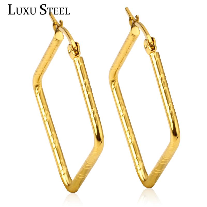 LUXUSTEE earings women 2021 Stainnless Steel Square Gold Hoop Earrings pendientes Female Accessories Party
LUXUSTEE earings women 2021 Stainnless Steel Square Gold Hoop Earrings pendientes Female Accessories Party