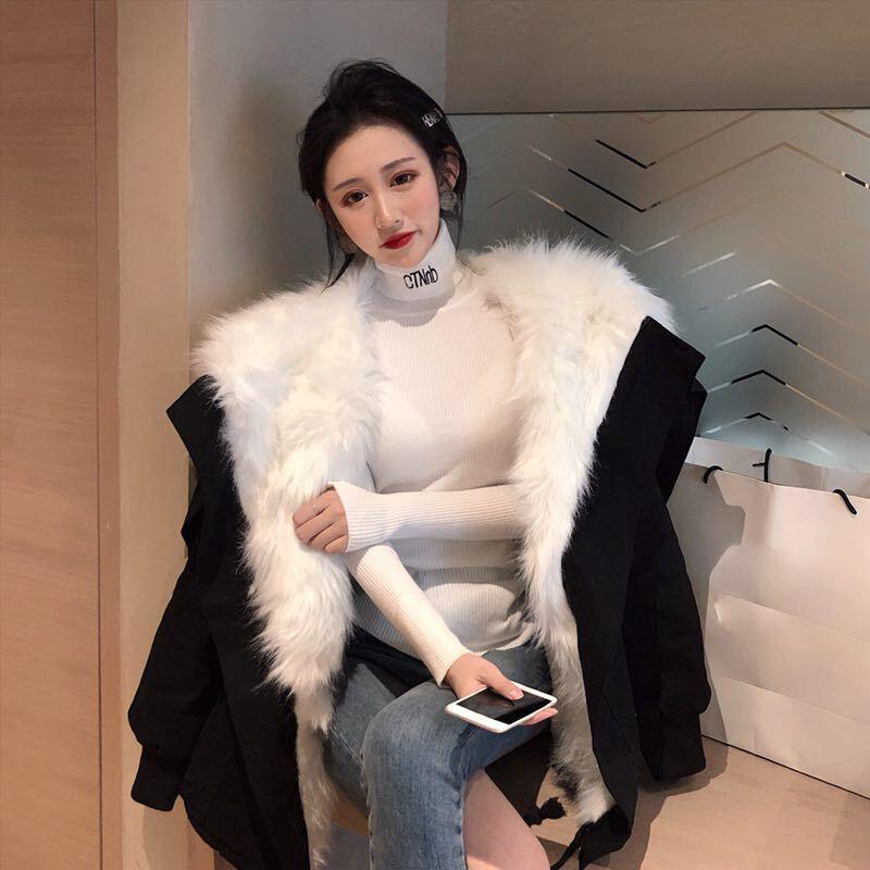 2020 autumn and winter new women's stitching plush thick cotton warm jacket loose mid-length tooling cotton trend, Black
2020 autumn and winter new women's stitching plush thick cotton warm jacket loose mid-length tooling cotton trend, Black
