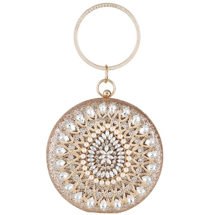 Hot sale-Round Diomand Evening Bag Women Clutch Bag Gorgeous Pearl Crystal Beading Bridal Wedding Party Bags CrossBody Handbags, Black
Hot sale-Round Diomand Evening Bag Women Clutch Bag Gorgeous Pearl Crystal Beading Bridal Wedding Party Bags CrossBody Handbags, Black