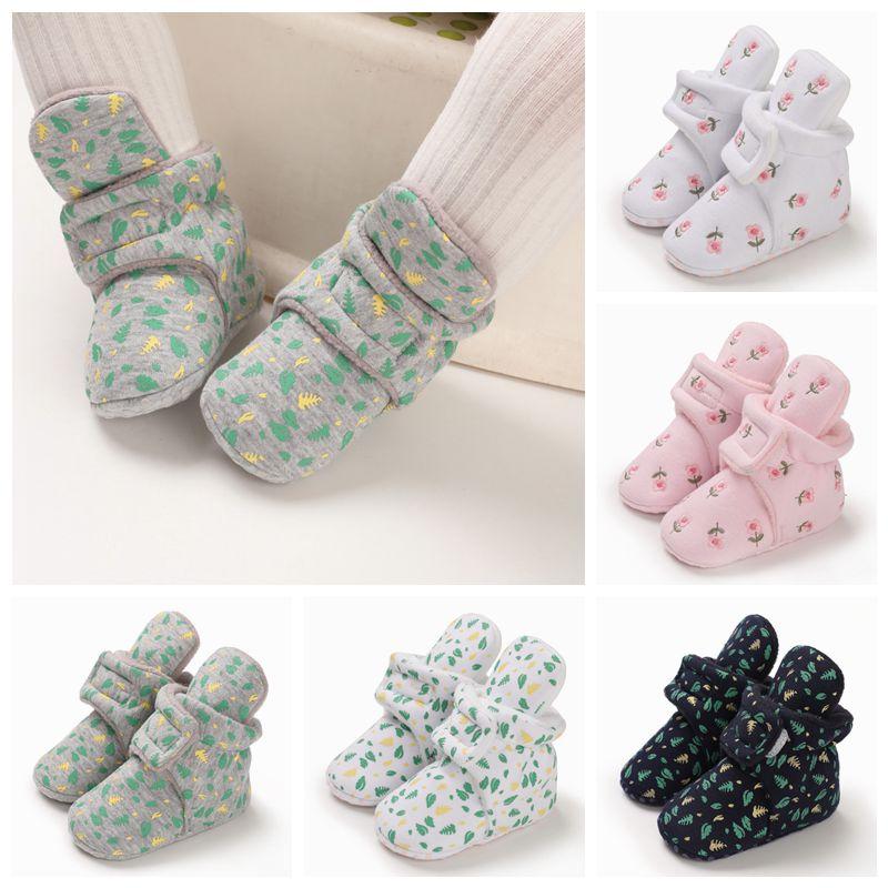 2020 Infant First Walkers Newborn Baby Boy Winter Warm Booties Kids Baby Girls Booties Shoes, Z-0.035