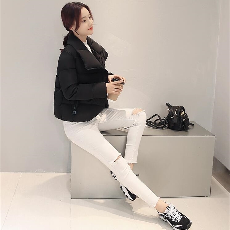 Winter jacket women High Quality short Cotton Padded Coat Fashion slim Winter Coats womens Thick warm casual Cotton parka 201027