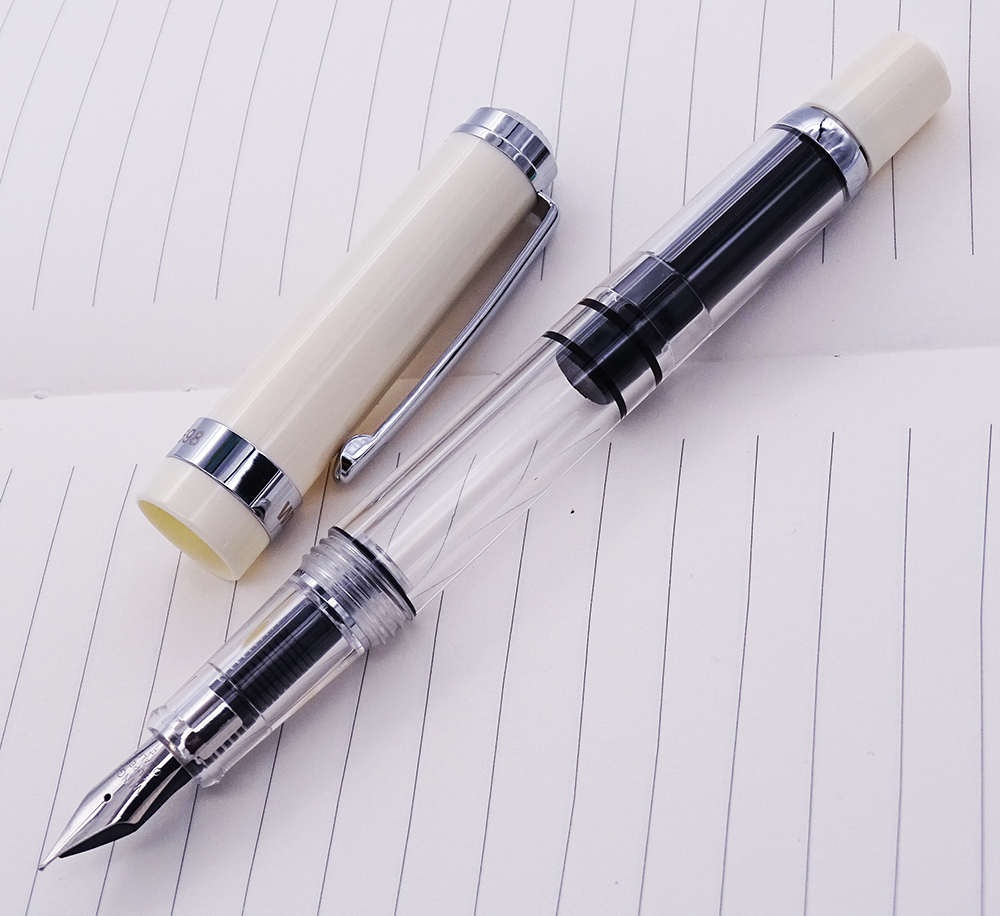 Fountain Pens Wholesale New Wingsung 698 Transparent Piston Wing Sung Ink WritePen Iridium 0.38/0.5mm Gold Silver Clip With Gift Box Office Pen