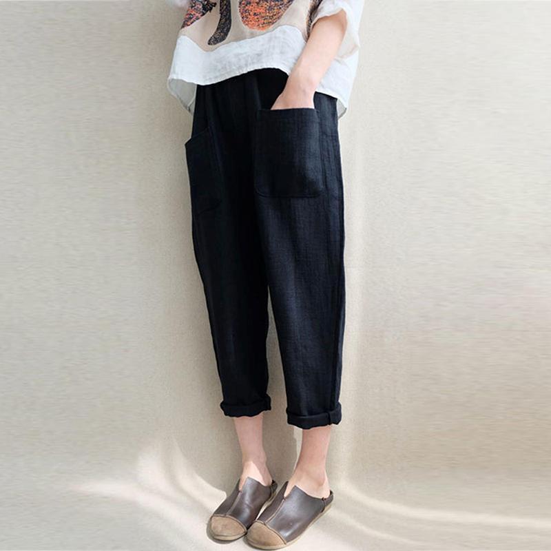 2021 European and American ladies solid color fashion casual pants 002, Black
2021 European and American ladies solid color fashion casual pants 002, Black