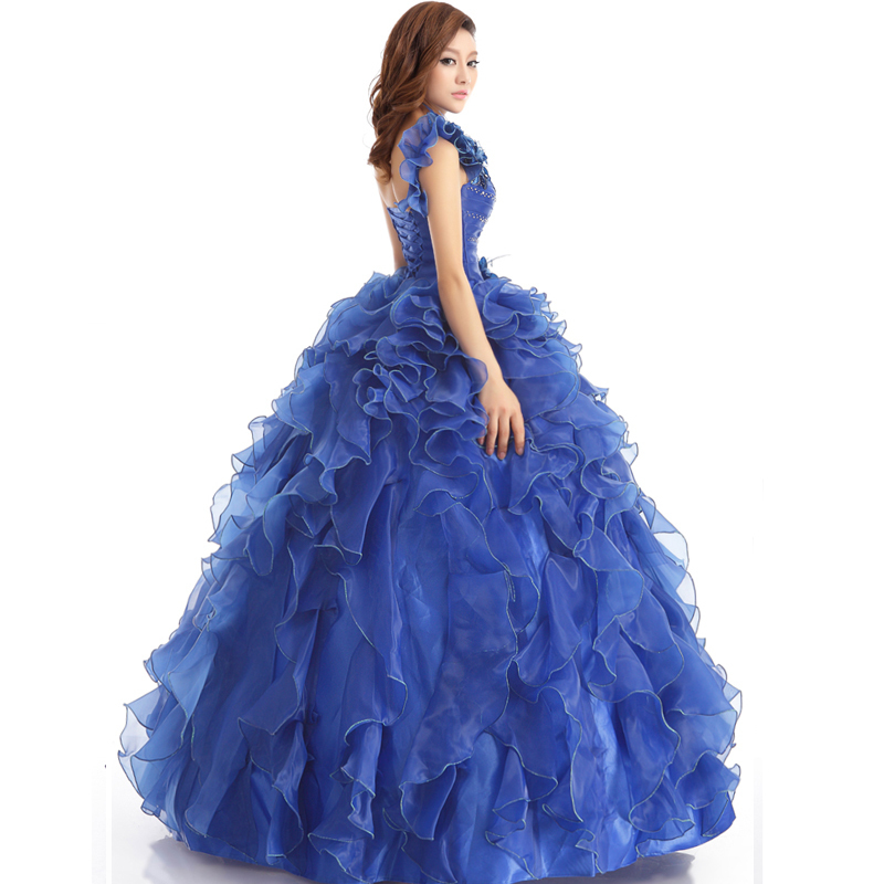 Suosikki Arrival Evening Dress Ball Gown One Shoulder Ruffle Evening Gown Prom Dresses Vestido De Festa Longo 201114